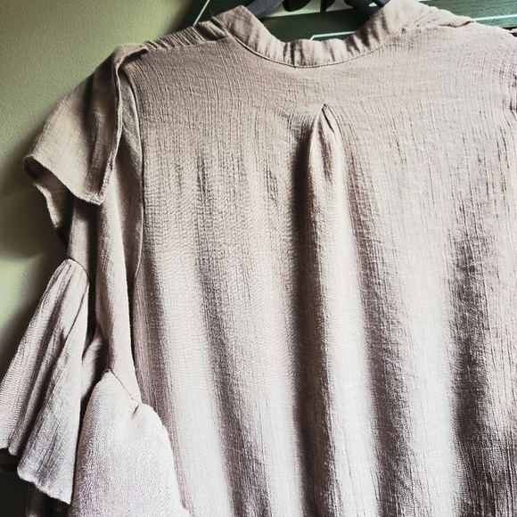 Flawless Women’s Ruffle Long Sleeve Mini Boho Dress Size S - Picture 8 of 10